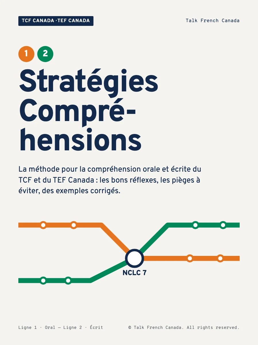 Stratégies Compréhensions : réussir la compréhension orale et écrite du TCF et du TEF Canada